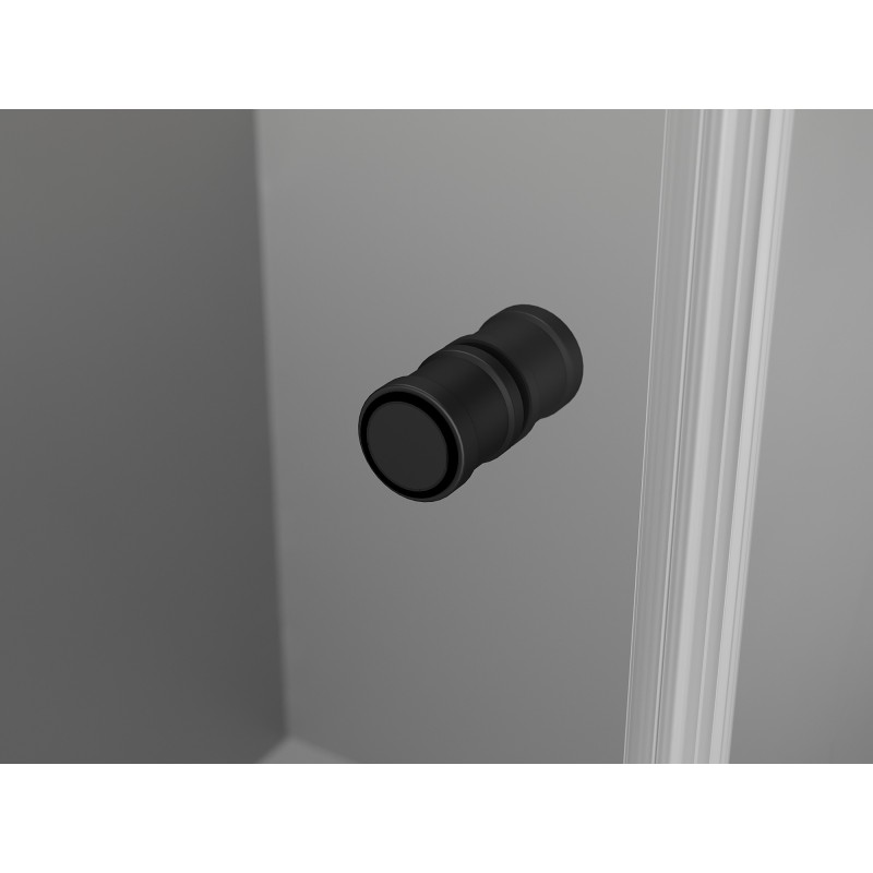 Mexen Mist-F Duo сгъваема лява душ кабина 115 x 80 см, прозрачна, черна - 8A6-115L-080P-70-00