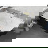 Mexen Silo свободностояща вана ъглова лява релефна 150 x 75 см, бяла/черна, преливане златно- 52891507575L-50
