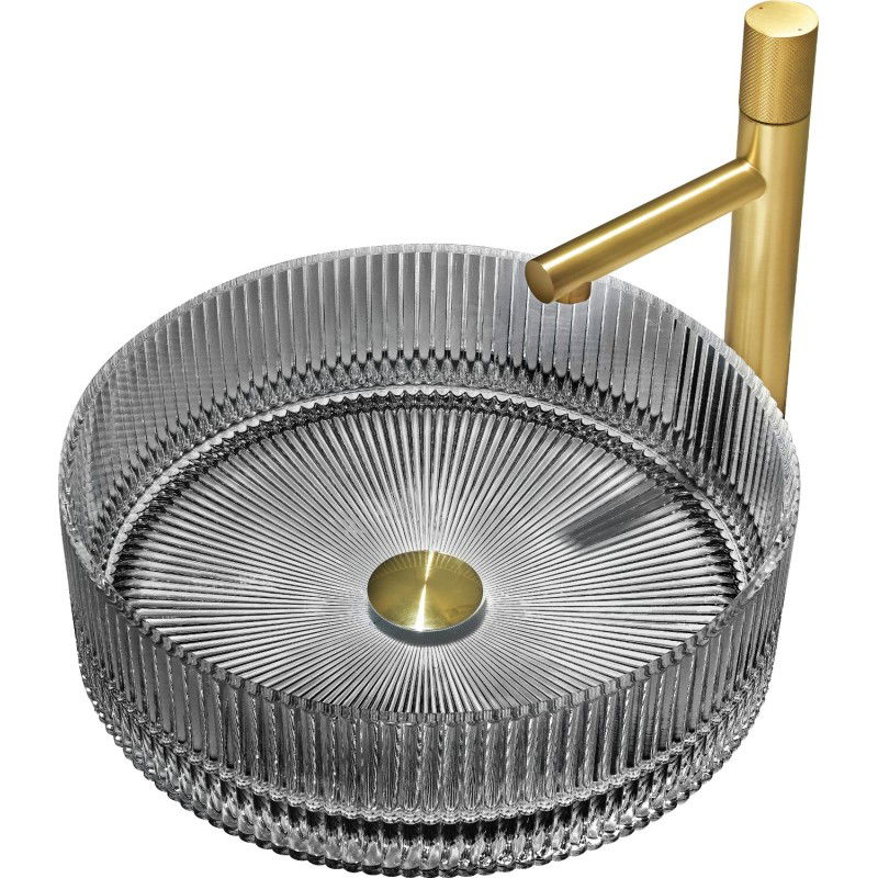 Mexen Eiva стъклена мивка за плот 39 x 39 cm, черна - 24163970