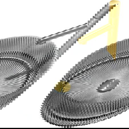 Mexen Eiva стъклена мивка за плот 39 x 39 cm, черна - 24163970