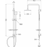 Mexen T45 душова колона, хром - 798454593-00