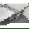 Mexen Silo самостоятелна стояща ъглова вана лява с релеф 170 x 80 см, бяла, преливник златист матиран - 52891708000L-55