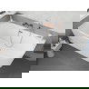 Mexen Silo свободно стояща вана ъглова лява, оребрена 170 x 80 см, бяла, прелив мед четкан - 52891708000L-65