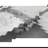 Mexen Silo свободно стояща вана ъглова лява с релефна структура 170 x 80 см, бяла, преливна gun metal - 52891708000L-95
