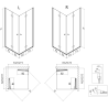 Mexen Mist-F Duo сгъваема душ кабина 120 x 90 см, прозрачна, черна - 8A6-120L-090P-70-00