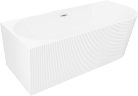 Mexen Silo самостоятелна вана в ъглов ляво с набраздяване 150 x 75 см, бяла,