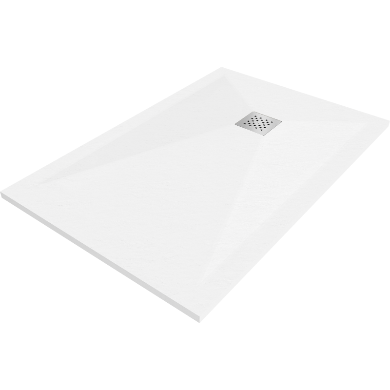 Mexen Stone+ композитен душпад 90 x 80 см, бял - 44108090