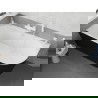 Mexen Silo свободностояща вана ъглова лява рифелована 170 x 80 см, бяла/черна, прелив бял - 52891708075L-20