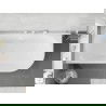 Mexen Silo свободностояща вана ъглова лява рифелована 170 x 80 см, бяла/черна, прелив бял - 52891708075L-20