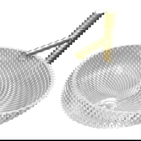 Mexen Zira стъклена мивка върху плот 53 x 35 см, прозрачна - 24175300