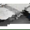Mexen Silo свободностояща ъглова лява вана 170 x 80 см, бяла/черна, преливане четкан никел - 52891708075L-97