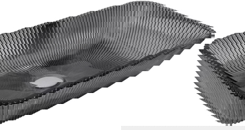 Mexen Tiva стъклена мивка върху плот 46 x 33 cm, черна - 24184670