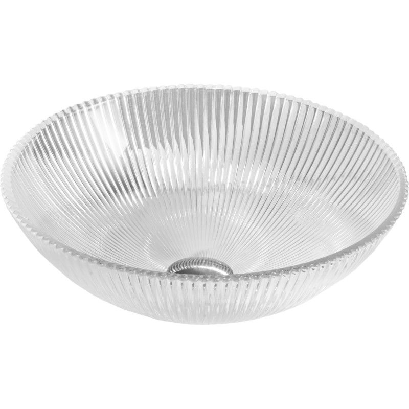 Mexen Zuri стъклена мивка за монтаж върху плот 39 x 39 cm, прозрачна - 24193900