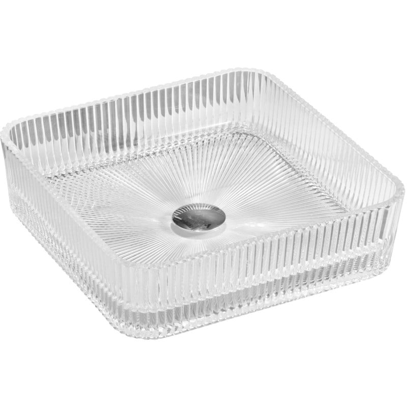 Mexen Nira стъклена умивалник за поставяне на плот 39 x 39 см, прозрачен - 24203900