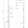 Mexen T45 душова колона, черна - 798454593-70