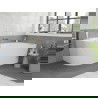 Mexen Silo свободно стояща ъглова дясна оребрена вана 150 x 75 cm, бяла, преливник златист четкан - 52891507500P-55