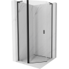 Mexen Mist L петоъгълна душ кабина с люлееща се врата 90 x 90 см, прозрачна, черна - 8A8L-090-090-70-00