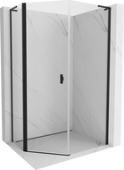 Mexen Mist L асиметрична петстенна душ кабина 80 x 100 см, прозрачна, черна - 8A8L-080-100-70-00