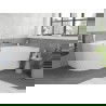 Mexen Silo самостоятелна ъглова акрилна вана дясна 150 x 75 см, бяла, преливник gun gray полиран - 52891507500P-66