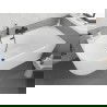 Mexen Silo свободно стояща ъглова дясна вана с ребрист дизайн 150 x 75 см, бяла, черен препълнител - 52891507500P-70