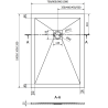 Mexen Stone+ композитен душ паралелепипед 120 x 70 см, бял - 44107012
