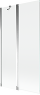 Mexen Mist параван за вана 2-крилен 100 x 150 см, прозрачен, хром - 8A9-100-011-01-00