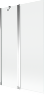 Mexen Mist двукрилен параван за вана 110 x 150 см, прозрачен, хром - 8A9-110-011-01-00