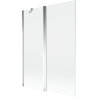 Mexen Mist параван за вана 2-крилен 130 x 150 см, прозрачен, хром - 8A9-130-011-01-00