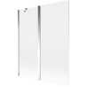 Mexen Mist двукрилен параван за вана 140 x 150 см, прозрачен, хром - 8A9-140-011-01-00