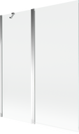 Mexen Mist двукрилен параван за вана 140 x 150 см, прозрачен, хром - 8A9-140-011-01-00