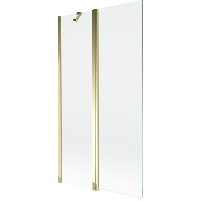 Mexen Mist параван за вана 2-крилен 100 x 150 см, прозрачен, златист - 8A9-100-011-50-00