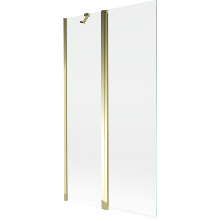 Mexen Mist параван за вана 2-крилен 100 x 150 см, прозрачен, златист - 8A9-100-011-50-00