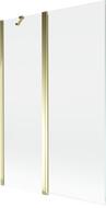Mexen Mist параван за вана 2-крила 120 x 150 cm, прозрачен, златист - 8A9-120-011-50-00