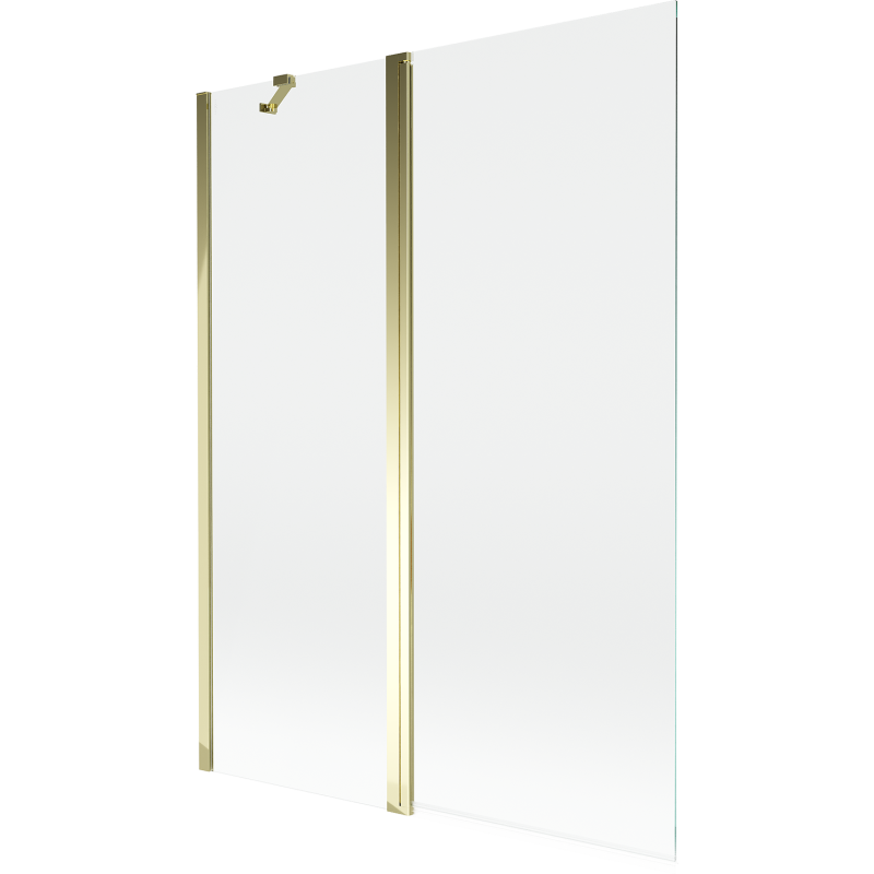 Mexen Mist душ преграда 2-крилна 130 x 150 см, прозрачна, златна - 8A9-130-011-50-00