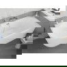 Mexen Silo свободностояща вана ъглова дясна рифелована 170 x 80 cm, бяла, преливник хром - 52891708000P-01