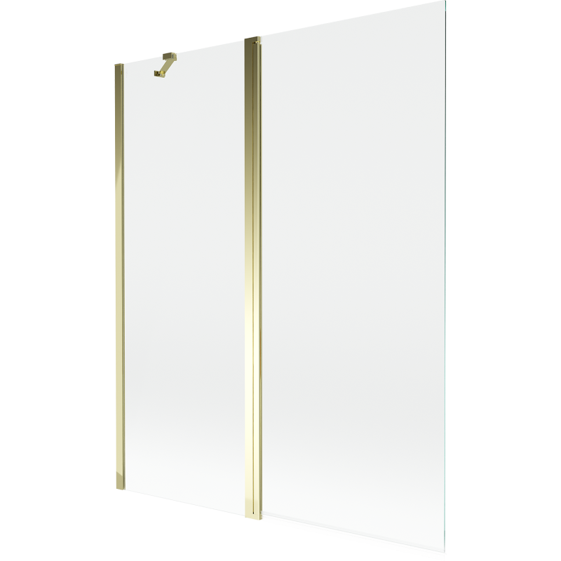 Mexen Mist 2-крилен душ параван 140 x 150 см, прозрачен, златен - 8A9-140-011-50-00