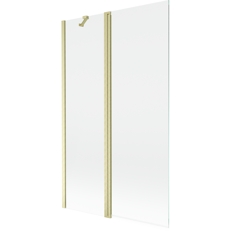 Mexen Mist параван за вана 2-крилен 110 x 150 см, прозрачен, златист мат - 8A9-110-011-55-00