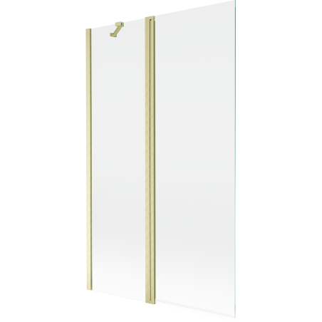 Mexen Mist параван за вана 2-крилен 110 x 150 см, прозрачен, златист мат - 8A9-110-011-55-00