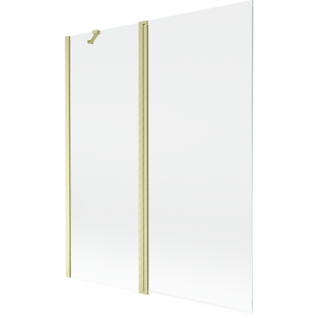 Mexen Mist параван за вана 2-крилен 140 x 150 см, прозрачен, златен мат - 8A9-140-011-55-00