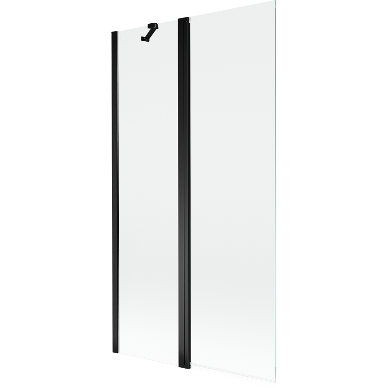 Mexen Mist двукрилен параван за вана 100 x 150 cm, прозрачен, черен - 8A9-100-011-70-00