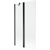 Mexen Mist двукрилен параван за вана 100 x 150 cm, прозрачен, черен - 8A9-100-011-70-00