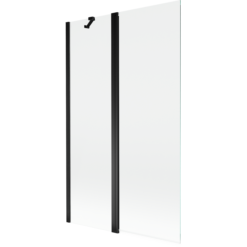 Mexen Mist параван за вана с 2 крила 110 x 150 cm, прозрачен, черен - 8A9-110-011-70-00