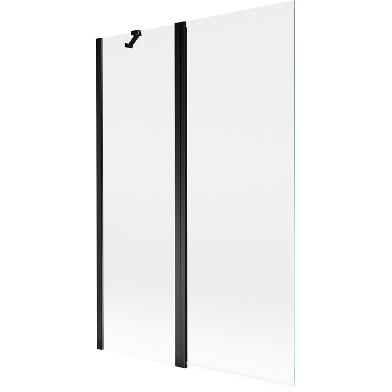Mexen Mist параван ванна 2-крилен 120 x 150 см, прозрачен, черен - 8A9-120-011-70-00