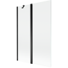 Mexen Mist параван ванна 2-крилен 120 x 150 см, прозрачен, черен - 8A9-120-011-70-00