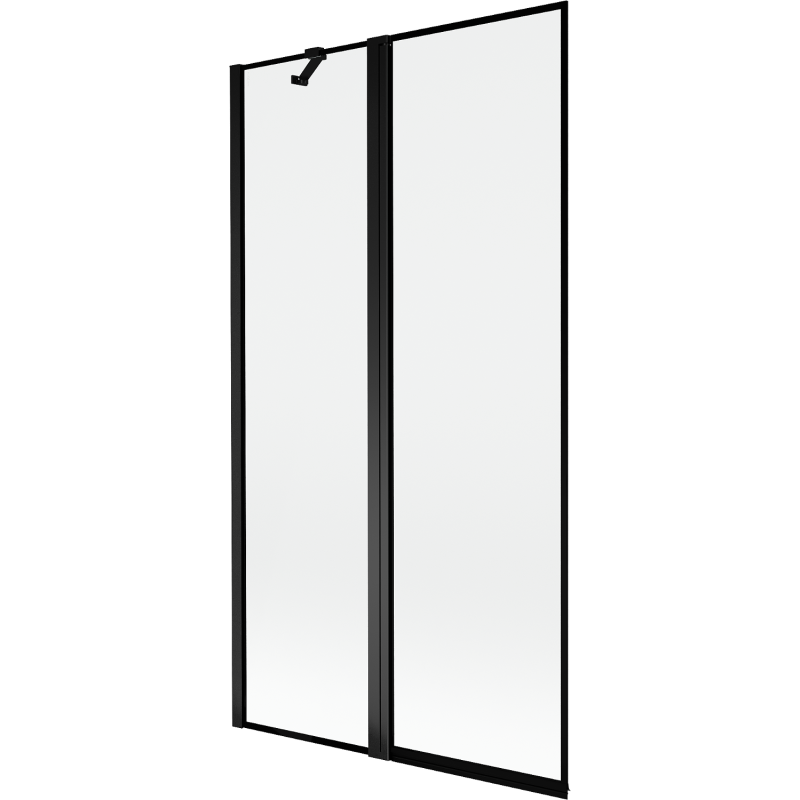 Mexen Mist параван за баня 2-крилен ляв 100 x 150 см, черна рамка, черен - 8A9-100-011-70-70-L