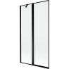 Mexen Mist параван за баня 2-крилен ляв 100 x 150 см, черна рамка, черен - 8A9-100-011-70-70-L