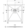 Mexen Stone+ композитен душпад 90 x 80 см, бял - 44108090