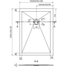 Mexen Stone+ композитен душ кабина правоъгълна 100 x 80 см, бял - 44108010