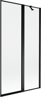 Mexen Mist двукрилен параван за вана, десен, 100 x 150 см, черна рамка, черен - 8A9-100-011-70-70-P