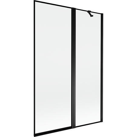 Mexen Mist параван за вана 2-крилен десен 120 x 150 см, черна рамка, черен - 8A9-120-011-70-70-P